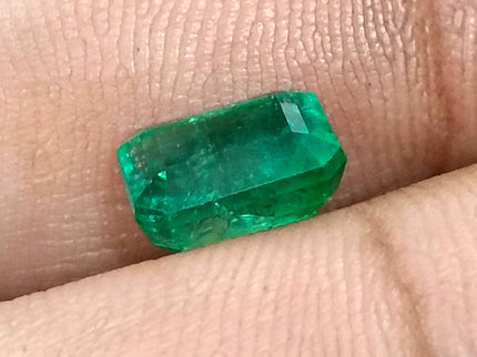 2.85ct Zambian Emerald, Certified Natural Medium Deep Green Octagon Cut Gemstone
