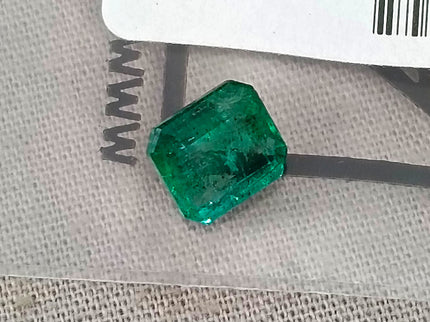Zambian Emerald 1.49ct Deep Green Emerald Octagon Cut Loose Gemstone