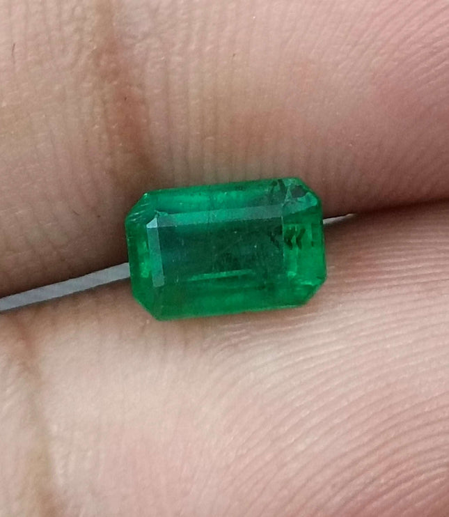 Certified 1.29ct Swat Emerald, Natural Octagon Cut Stone