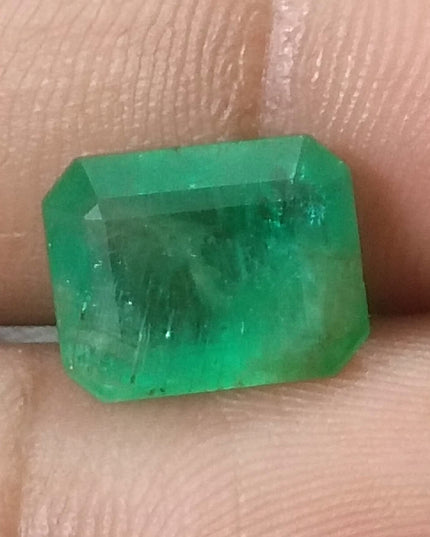 4.50ct GSI USA Certified Medium Green Swat Emerald Minor Oiled Loose Gemstone