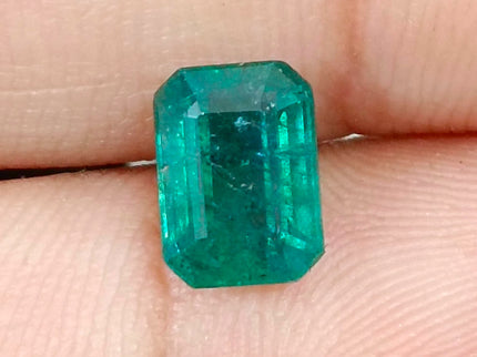 Zambian Emerald 2.19ct Deep Forest Green Octagon Cut Certified Natural Loose Gemstone