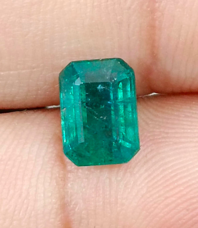 Zambian Emerald 2.19ct Deep Forest Green Octagon Cut Certified Natural Loose Gemstone