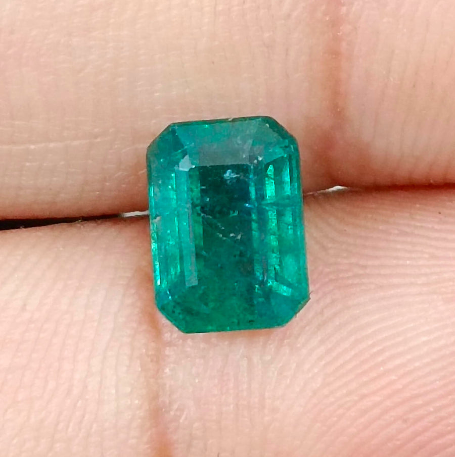 Zambian Emerald 2.19ct Deep Forest Green Octagon Cut Certified Natural Loose Gemstone