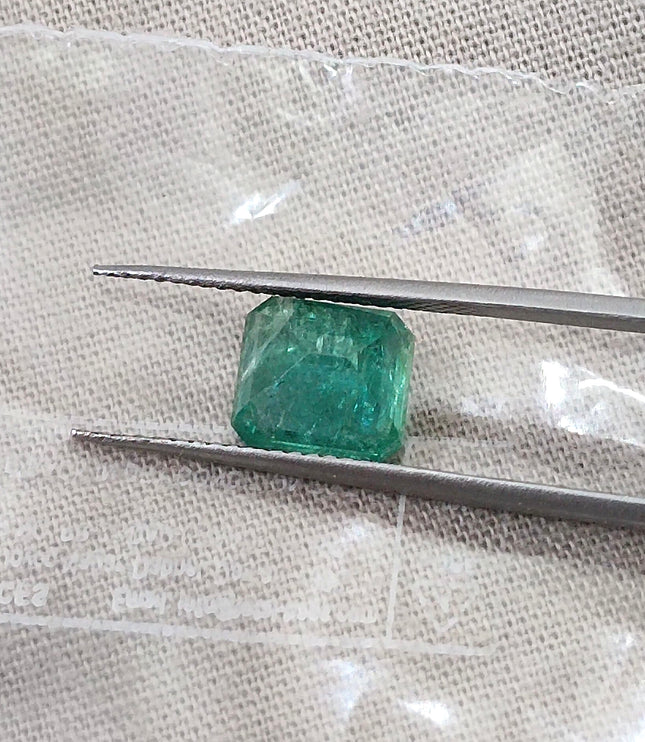 2.08ct Emerald Natural Octagon Cut Medium Intense Green Gemstone
