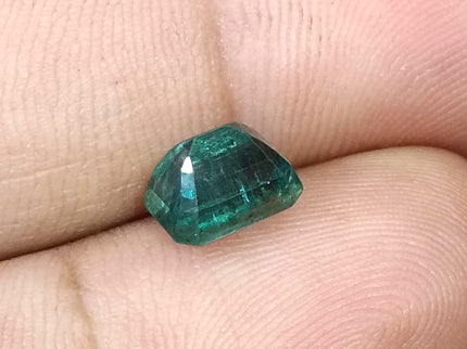 2.31ct Untreated Zambian Emerald Natural No Oil Medium Deep Bluish Green Gemstone
