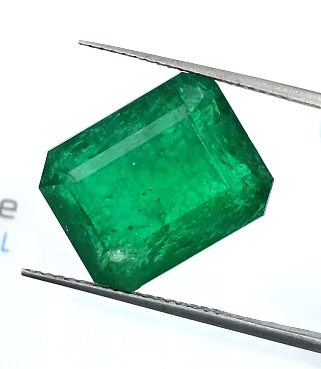 11.92ct Swat Emerald, Deep Vivid Green Natural Gemstone