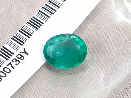 1.87ct Natural Emerald Medium Green Oval Cut SGL Certified Minor oil Gemstonr