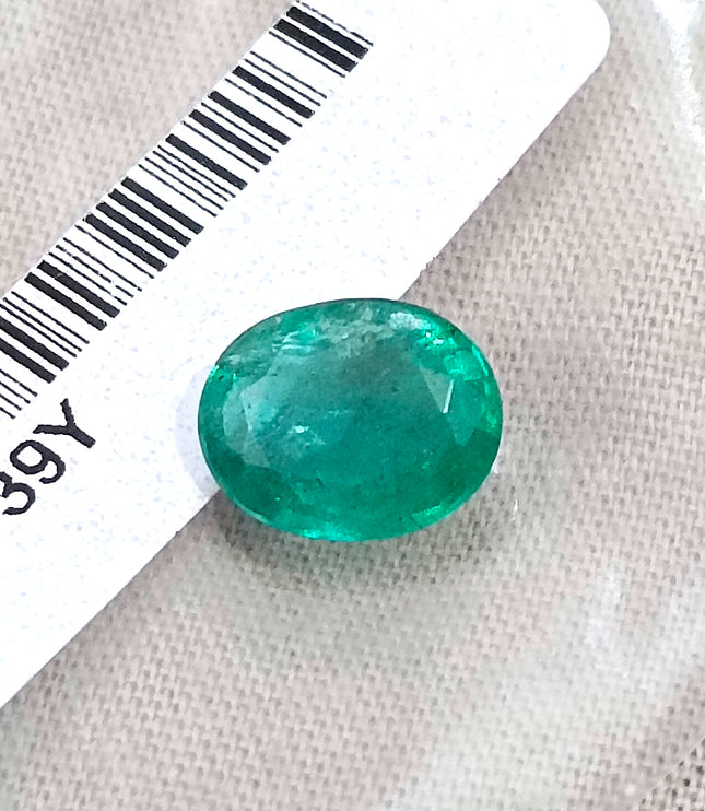 1.87ct Natural Emerald Medium Green Oval Cut SGL Certified Minor oil Gemstonr