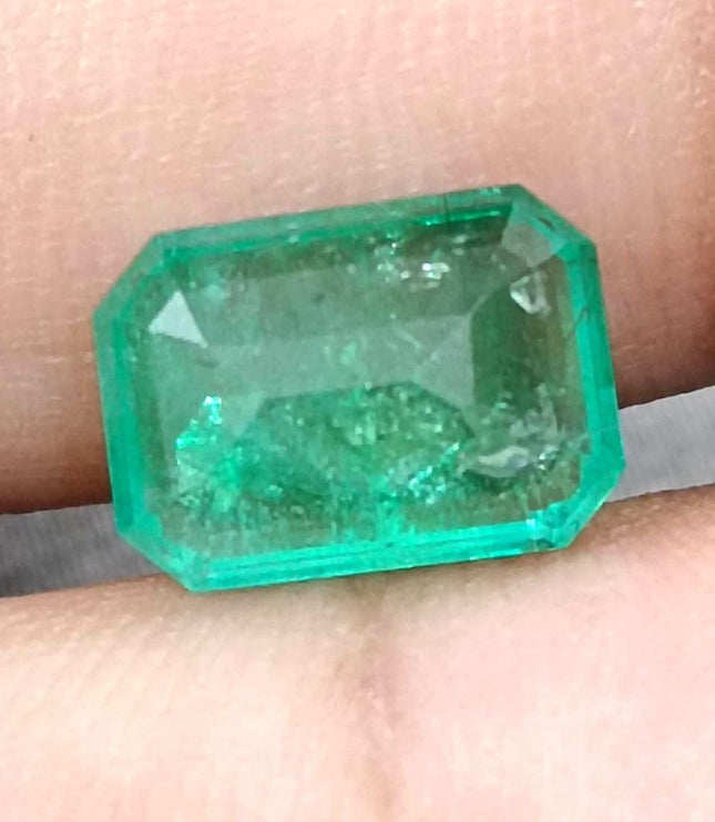 Certified 3.16ct Natural Panjshir Emerald