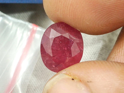 4.12ct Ruby Mozambique Unheated Natural SGL Certified Wine Red Oval Gemstone