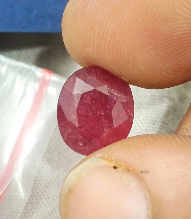 4.12ct Ruby Mozambique Unheated Natural SGL Certified Wine Red Oval Gemstone