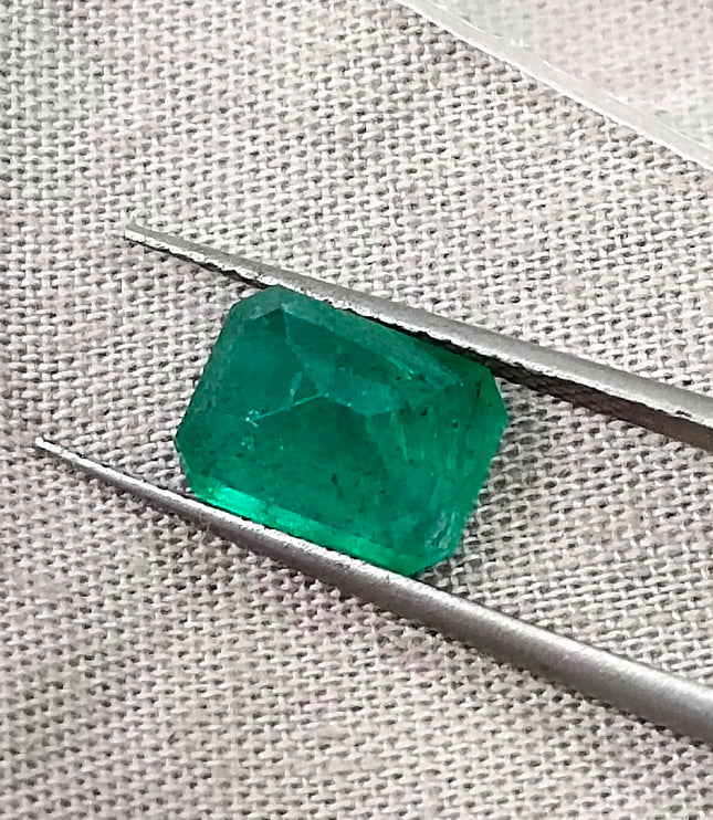 Zambian Emerald 2.23ct Certified Natural Medium Deep Green Octagon Cut Loose Gemstone
