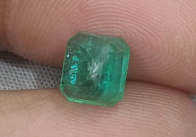 2.24ct GSI Certified Emerald Cut Zambian Emerald Minor Oiled Loose Gemstone
