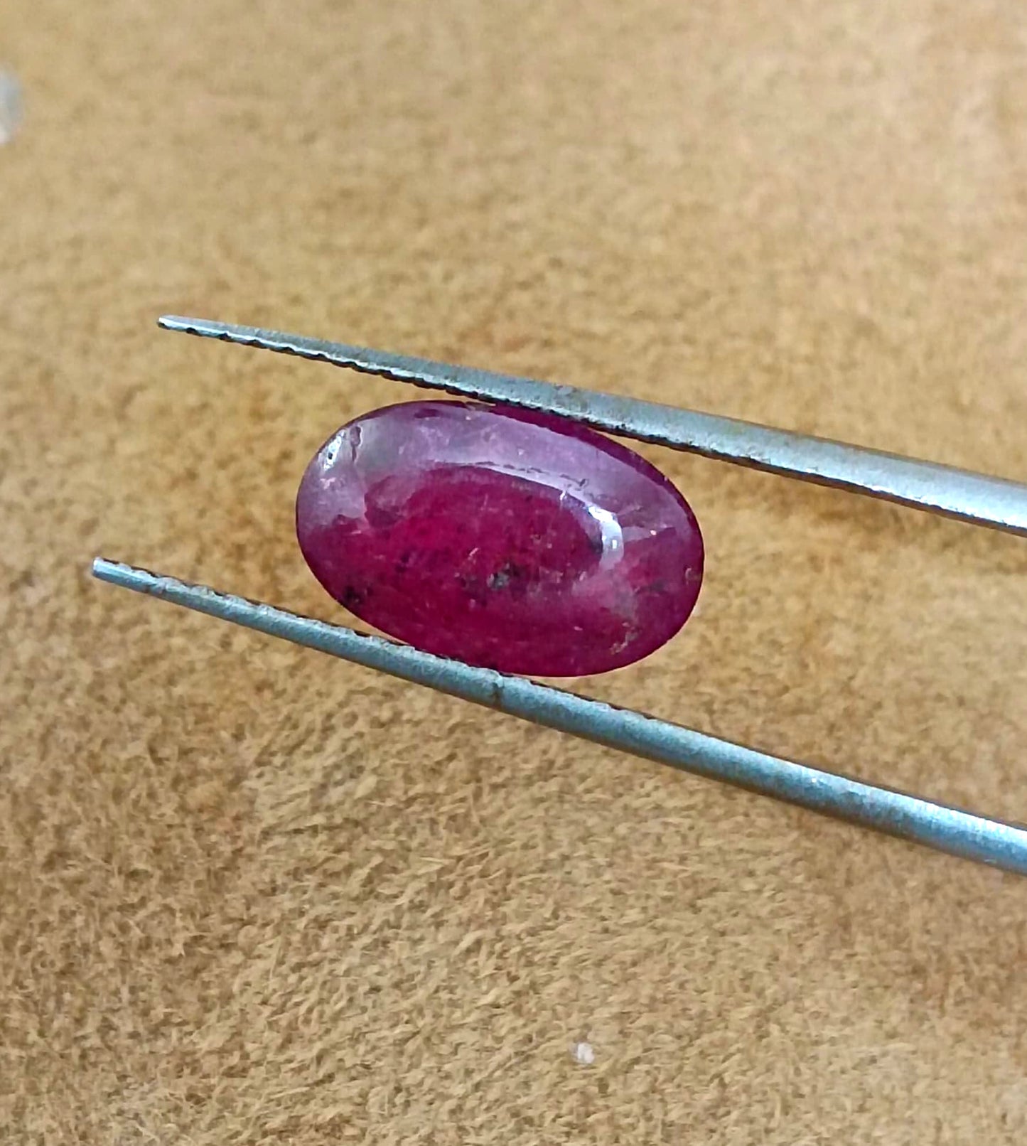 2.45ct Cabochon Cut Ruby , 100% Natural Heated Earth Mined Gemstone