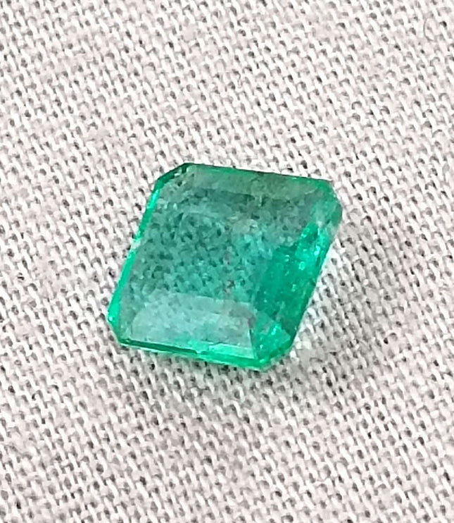 1.38ct Natural Zambian Emerald GSI Certified