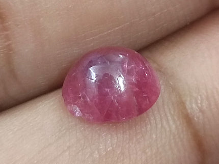 4.32ct Cabochon Cut Certified Natural Red African Ruby Unheated Gemstone