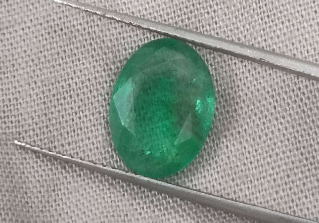 3.25ct GSI USA Certified Medium Green Zambian Emerald