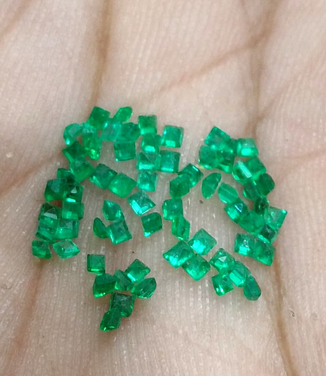 Calibrated Emerald Lot 1.20ct Natural mm size Princess Cut Medium Deep Vivid Green Stones