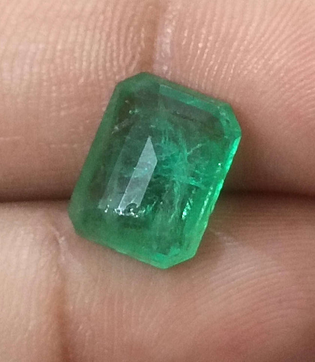 3.94ct Certified Zambian Natural Emerald Stone