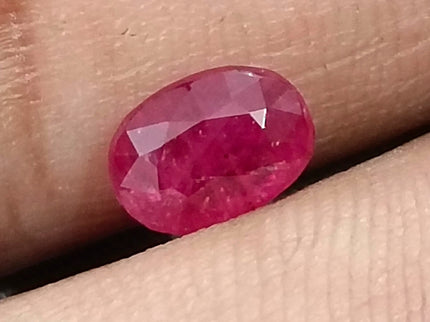 Mozambique Ruby 1.53ct Certified Natural Red Oval Cut Unheated Loose Stone