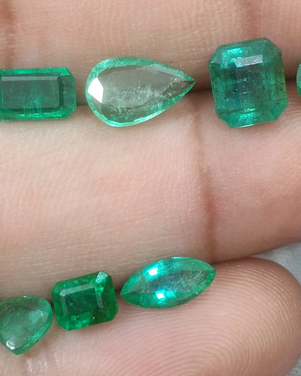 9.00ct Natural Zambian Emerald Parcel Minor Oiled Loose Gemstones