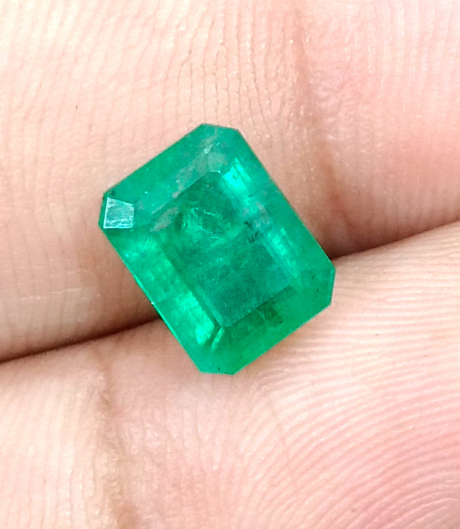 2.64ct Natural Emerald - Medium Deep Spring Green - Octagon Cut - SGL Certified Gemstone