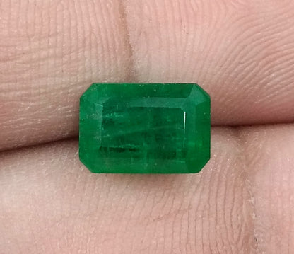 GSI Certified 3.29ct Deep Velvet Green Emerald, Natural Gemstone