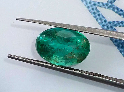 Certified 1.34ct Natural Zambian Emerald.