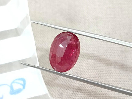 3.20ct Unheated Mozambique Natural Ruby Orchid Red SGL Certified Oval Stone