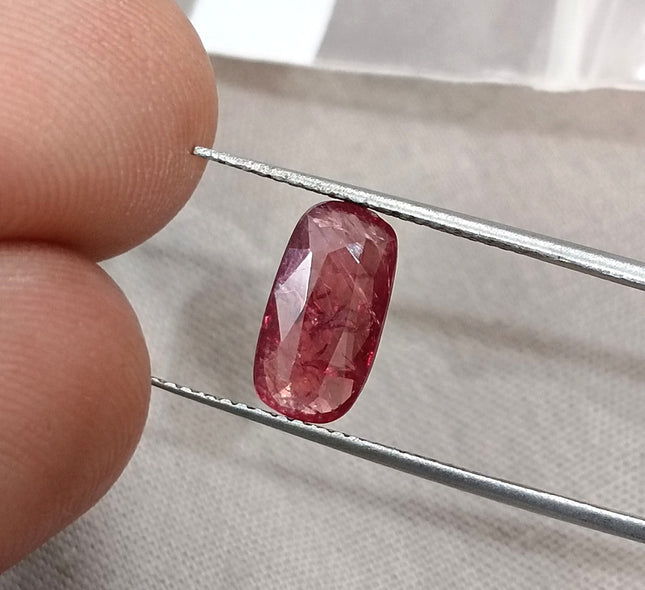 2.04ct Unheated Natural Ruby Wine Red SGL Certified Mozambique Cushion Cut Loose Stone