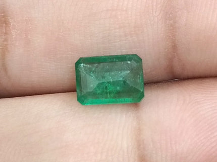 1.64ct Medium Deep Green Natural Swat Emerald Octagon Cut Loose Gemstone