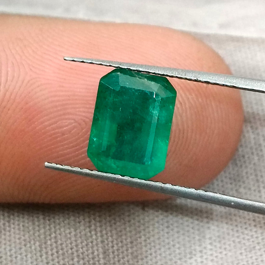 Zambian Emerald 2.23ct Certified Natural Medium Deep Green Octagon Cut Loose Gemstone