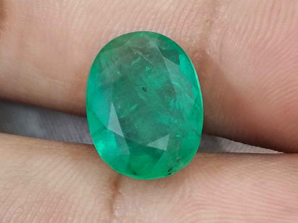 Natural Emerald 7.48ct Certified Deep Glass Green Oval Cut Loose Stone