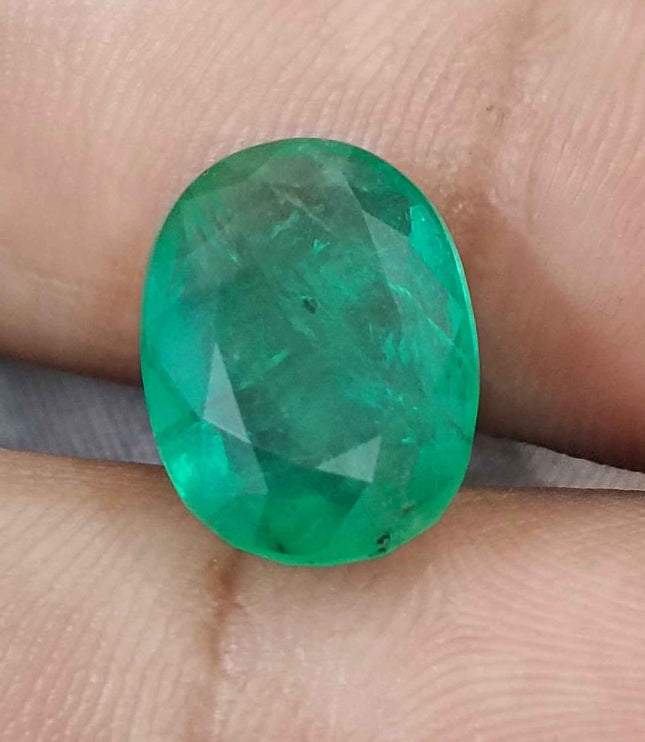 Panjshir Emerald 7.48ct Natural Spring Green Oval Cut Loose Stone