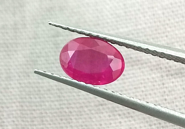 GSI Certified 0.85ct Blood Red Ruby, Natural Untreated Gemstone