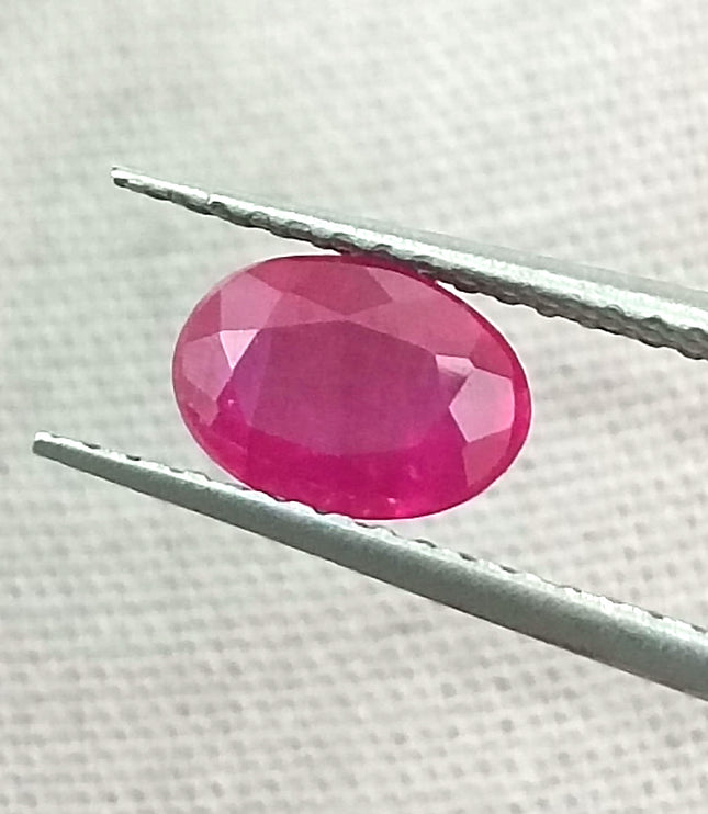 GSI Certified 0.85ct Blood Red Ruby, Natural Untreated Gemstone
