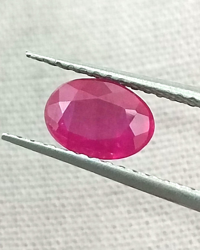 GSI Certified 0.85ct Blood Red Ruby, Natural Untreated Gemstone