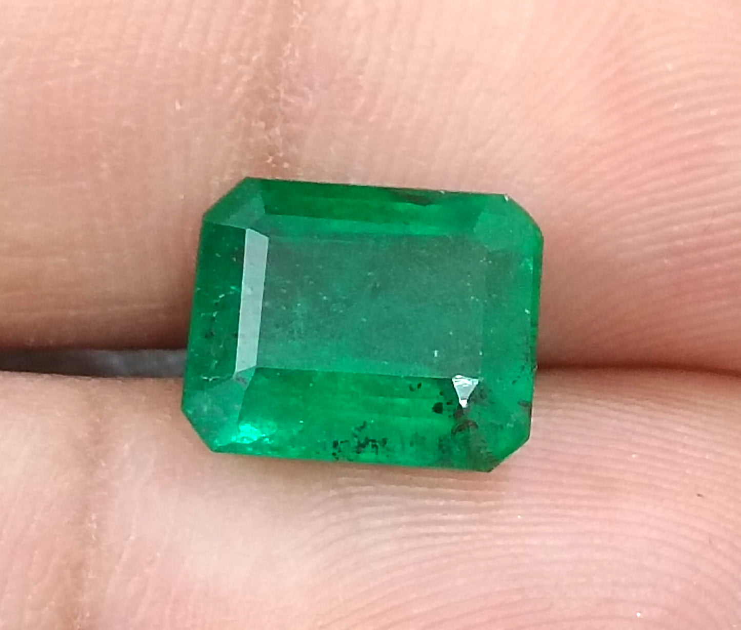 4.25ct Vivid Deep Green Emerald, Natural Earth Mined Gemstone - SMSGEMS 