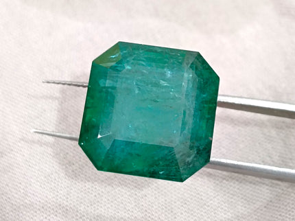 Matched Natural Emerald Pair 47.96ct Zambia Rare Octagon Cut loose Gemstone