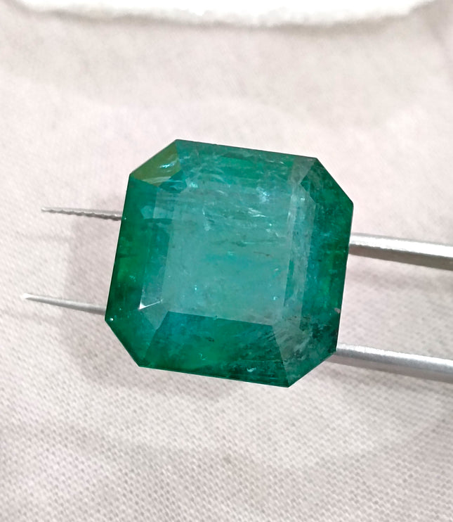 Matched Natural Emerald Pair 47.96ct Zambia Rare Octagon Cut loose Gemstone