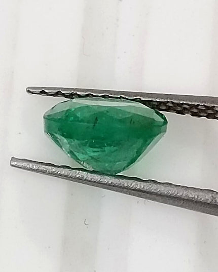 0.88ct Round Cut Natural Zambian Emerald