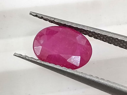 GSI Certified 1.50ct Mozambique Ruby, Natural Untreated Gemstone