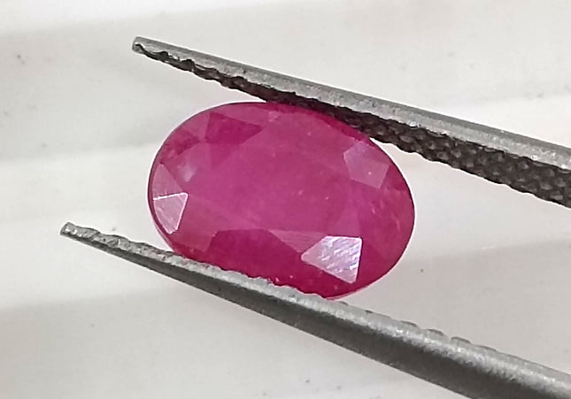 GSI Certified 1.50ct Mozambique Ruby, Natural Untreated Gemstone