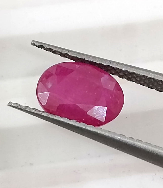 GSI Certified 1.50ct Mozambique Ruby, Natural Untreated Gemstone