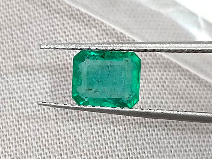 Certified 1.15ct Natural Zambian Emerald Stone.