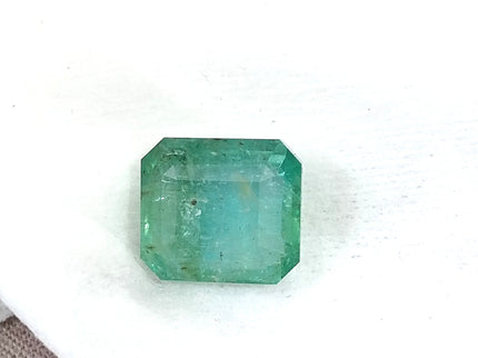 10.10ct Natural Emerald AGRL Certified Pastel Green Octagon Cut Loose Gemstone