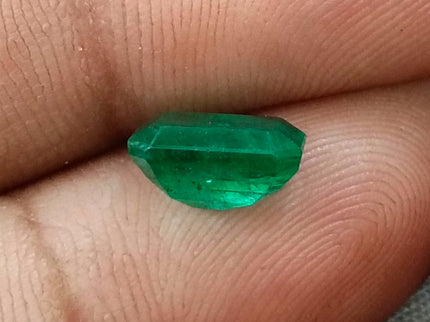 Zambian Emerald 2.23ct Certified Natural Medium Deep Green Octagon Cut Loose Gemstone