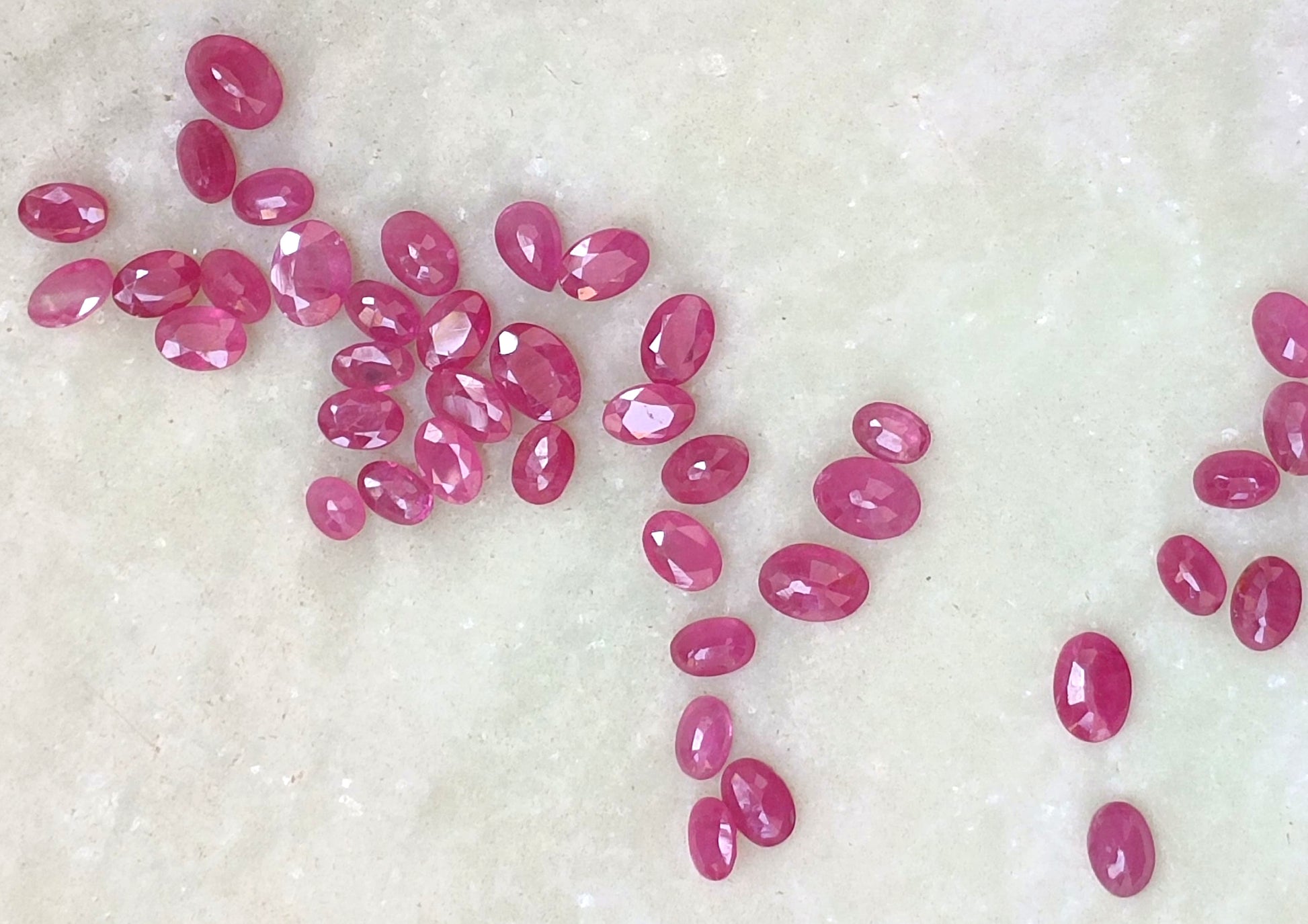 38.03ct African Ruby Lot, Natural Earth Mined Gemstones - SMSGEMS 