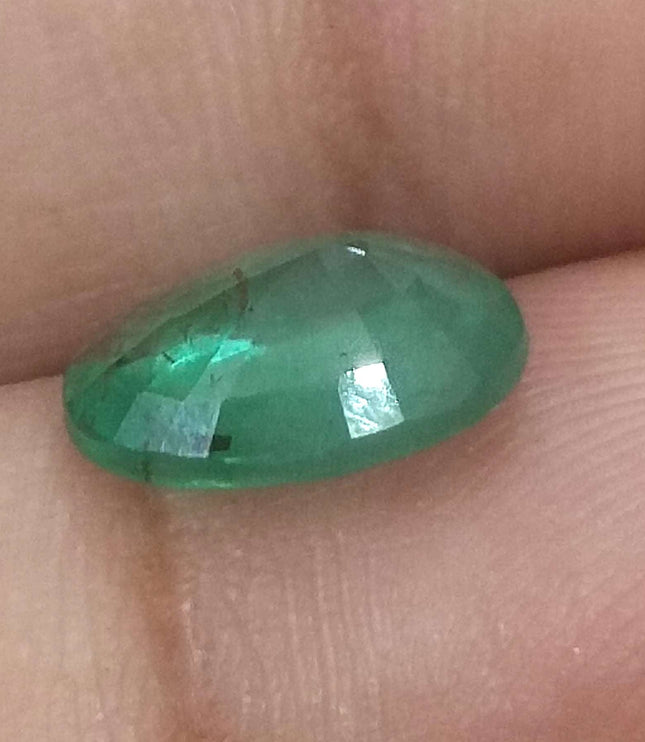 Natural Zambian Emerald 1.98ct Certified Medium Deep Green Oval Cut Loose Gemstone