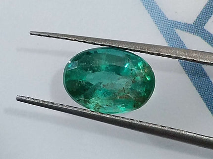 Certified 1.34ct Natural Zambian Emerald.